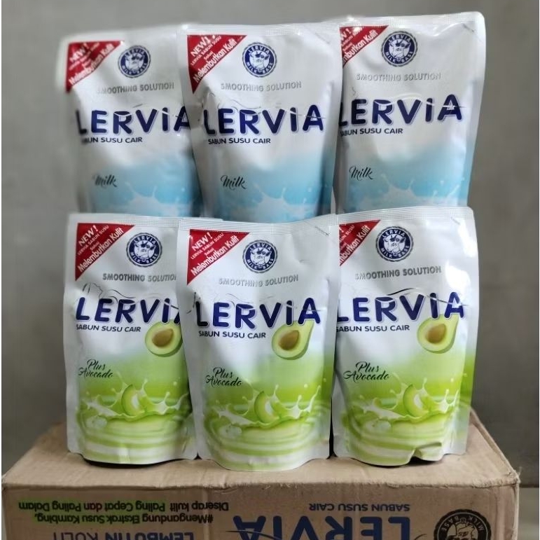 SABUN LERVIA CAIR 400ML VARIAN AVOCADO DAN MILK/SABUN CAIR LERVIA 400ML