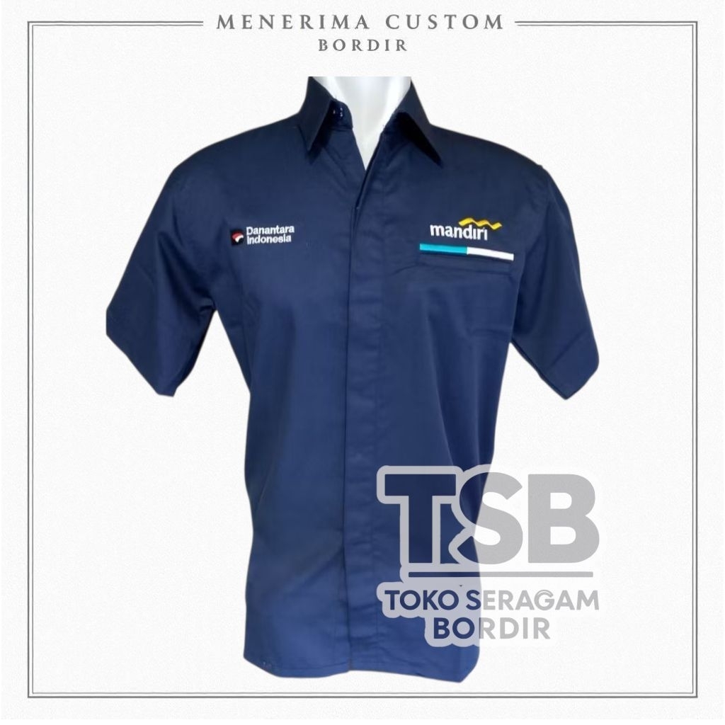 Kemeja mandiri Danantara Indonesia Seragam Danantara Indonesia Mandiri Bordir Komputer K1