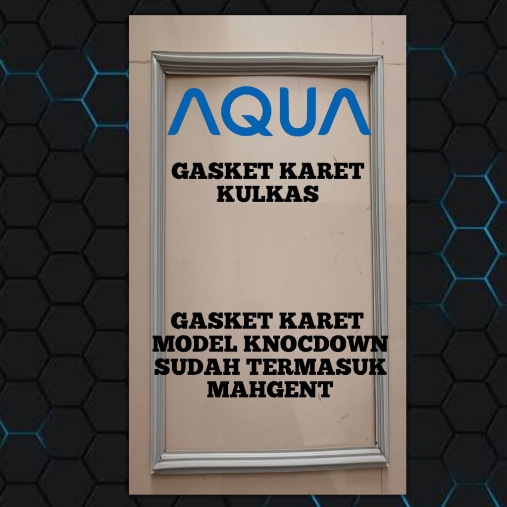 GASKET KARET PINTU SHOWCASE AQUA AQB-250 CUSTOM 114 X 53 Cm