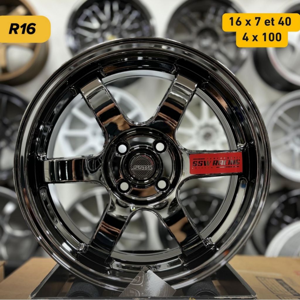 velg racing TE37 ORIGINAL SSW THAILAND R16 LEBAR 7 ET 40 velg racing ring 16 velg mobil R16 brio jaz