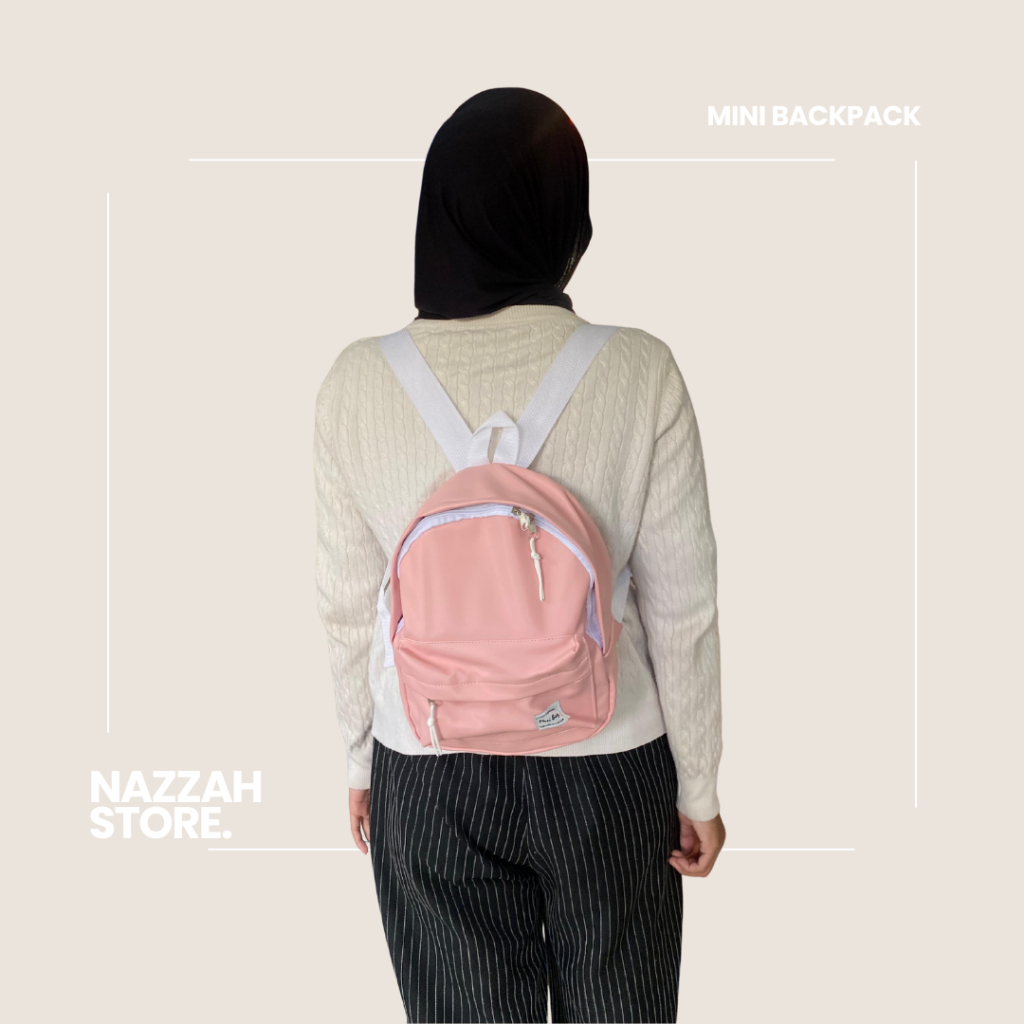 Tas Wanita Sekolah Kuliah Kerja Tas Ransel Wanita Mini Multifungsi