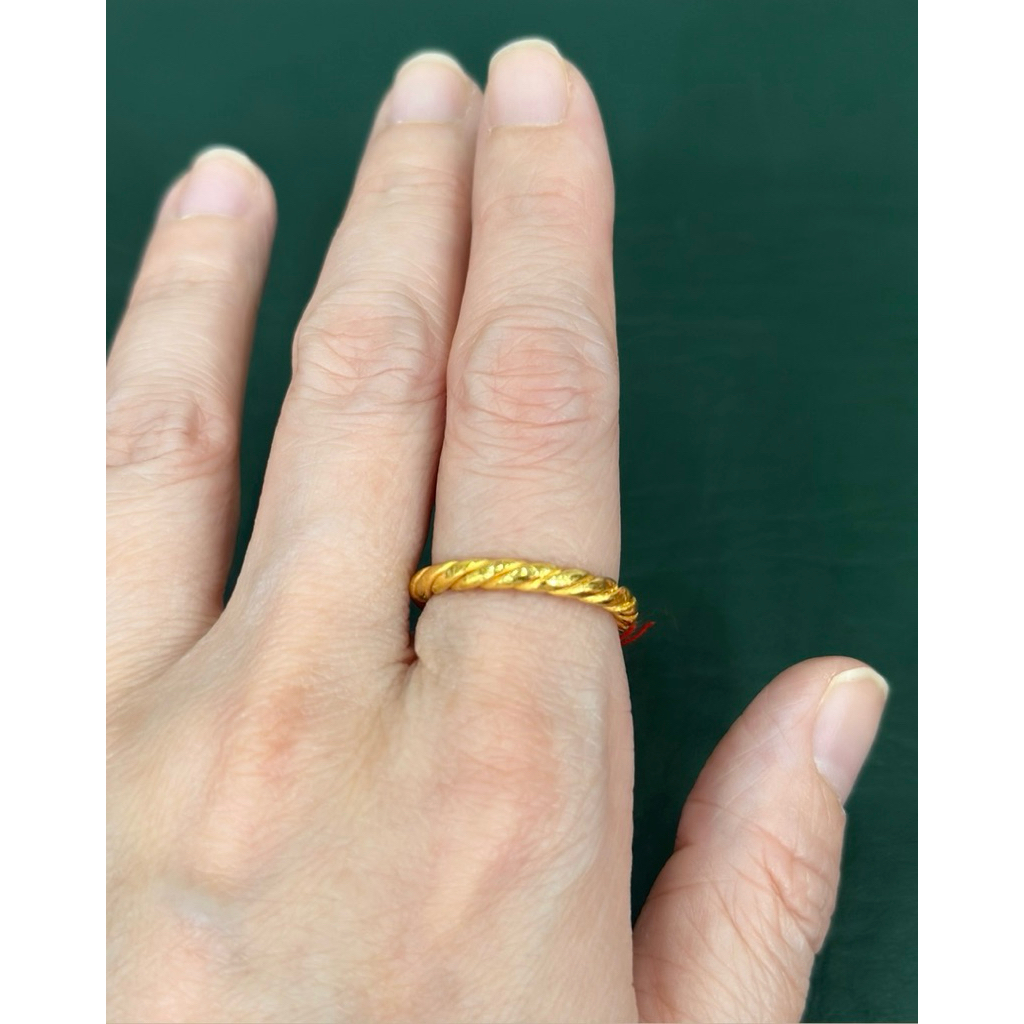 Cincin Emas Lilit Simple 24k 100% ASLI