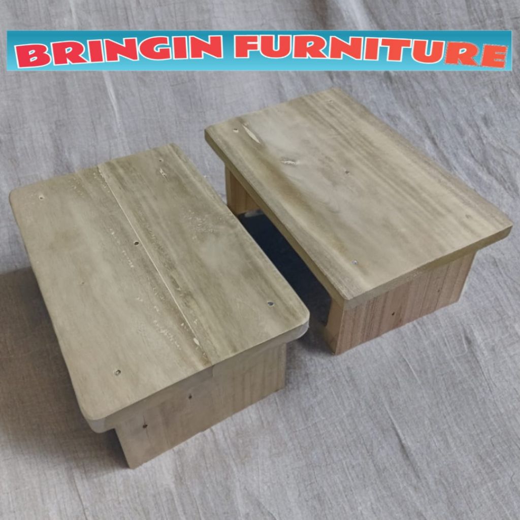 Bangku jengkok kayu / bangku dingklik kayu / kursi pendek kayu multifungsi