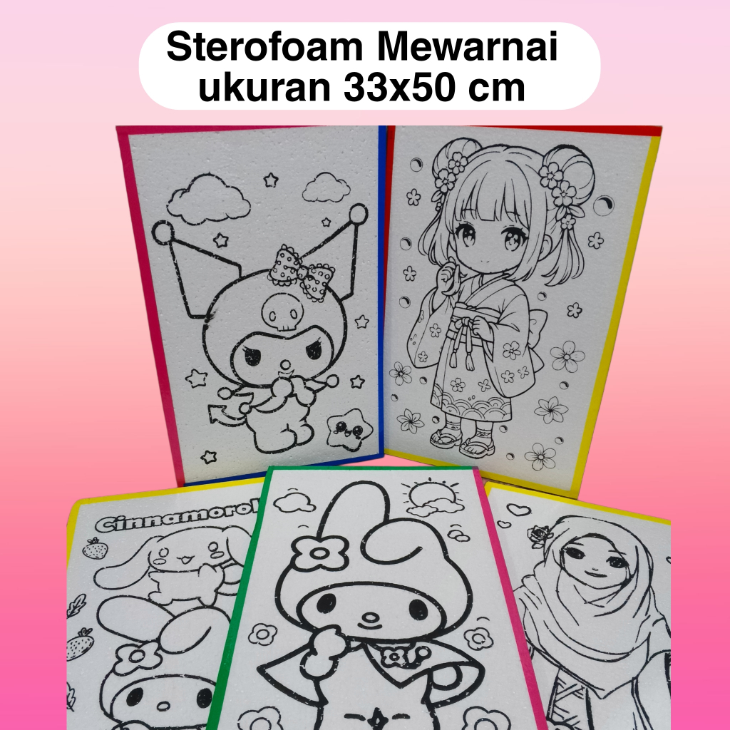 

PAKET STEROFOAM 40 GAMBAR STEROFOAM LUKIS/STYROFOAM LUKIS/GABUS LUKIS ANAK LAKBAN WARNA TERMURAH