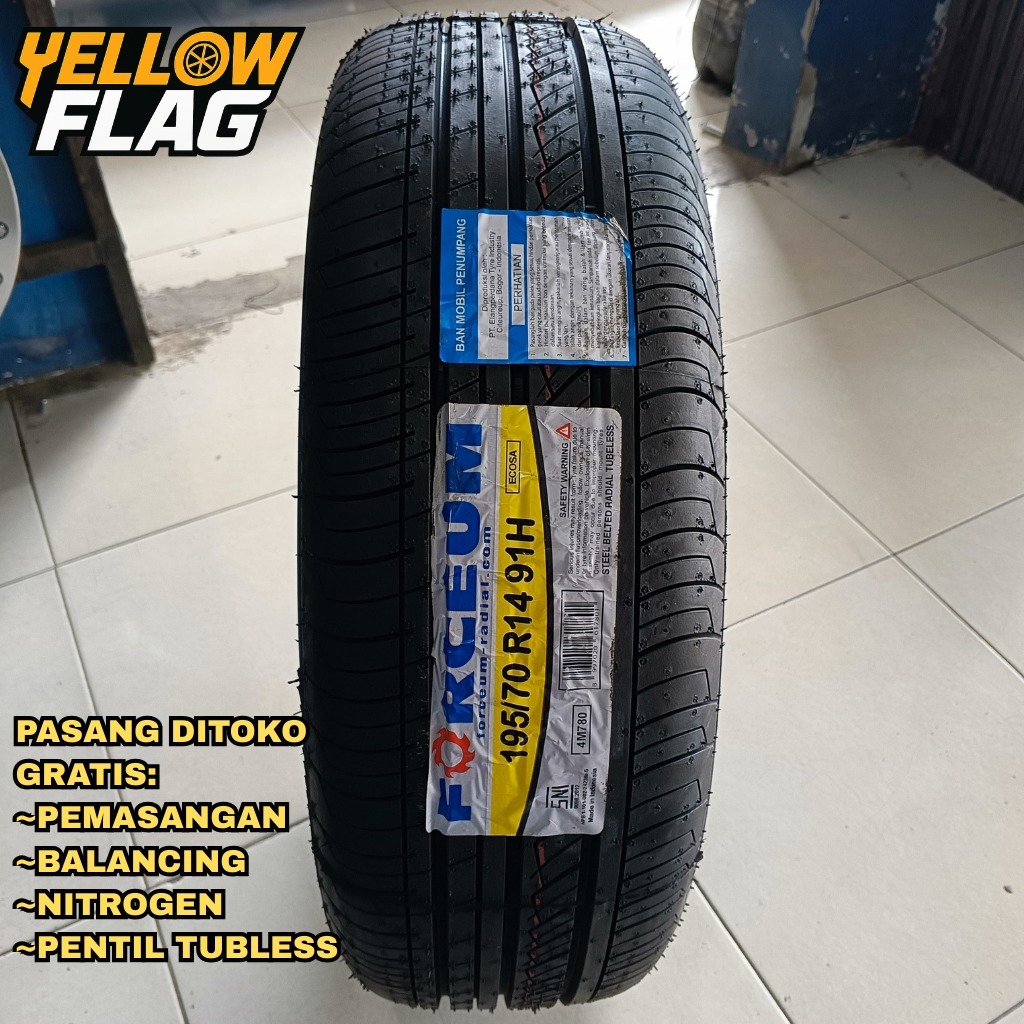 Ban Mobil Ring 14 195/70 Merk Forceum Ecosa Ukuran 195 70 R14 Tubeless Lgx Kapsul Xenia Evalia