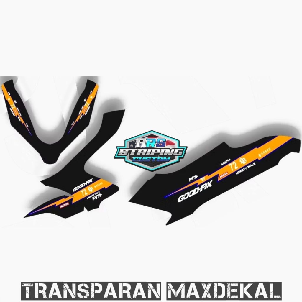 STRIPING STICKER TRANSPARAN PCX 150 LIVERY LIBERTY WALK