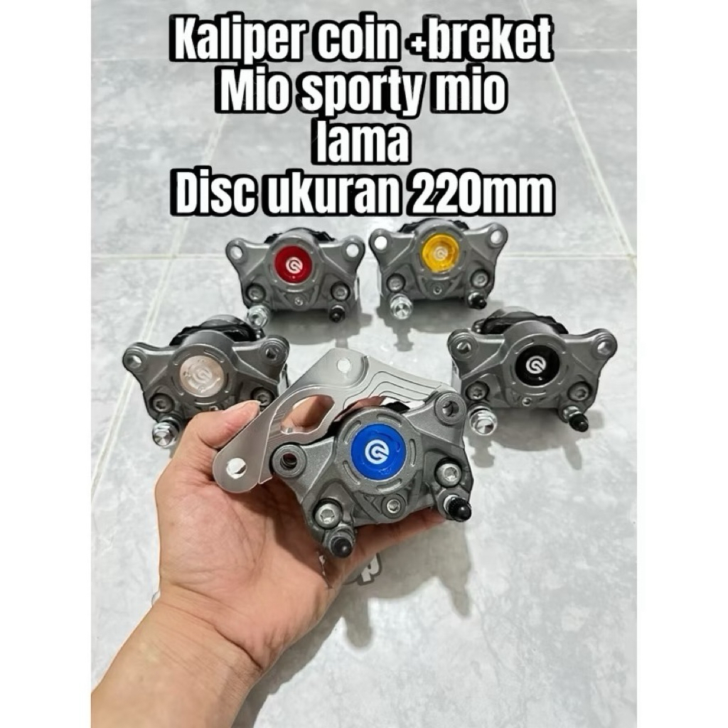 PAKET MURAH KALIPER COIN PLUS BREKET MIO SPORTY MIO LAMA UKURAN 220MM KALIPER PLUS BREKET MIO SPORTY