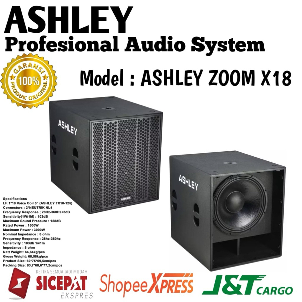 Subwoofer Pasif Ashley Zoom X18 Original Subwoofer Ashley 18inch