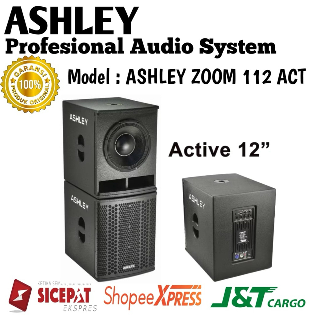Subwoofer Aktif Ashley Zoom 112 Act Original Subwoofer Aktif Ashley 12inch