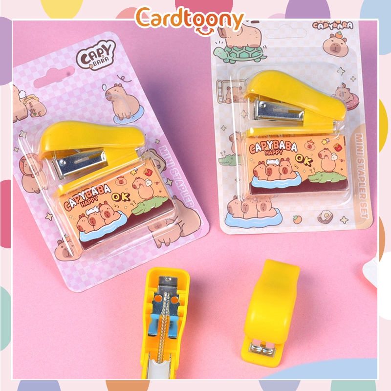 

Stapler 2in1 Isi Kapibara Jepretan Jegrekan Pengokot Mini Lucu
