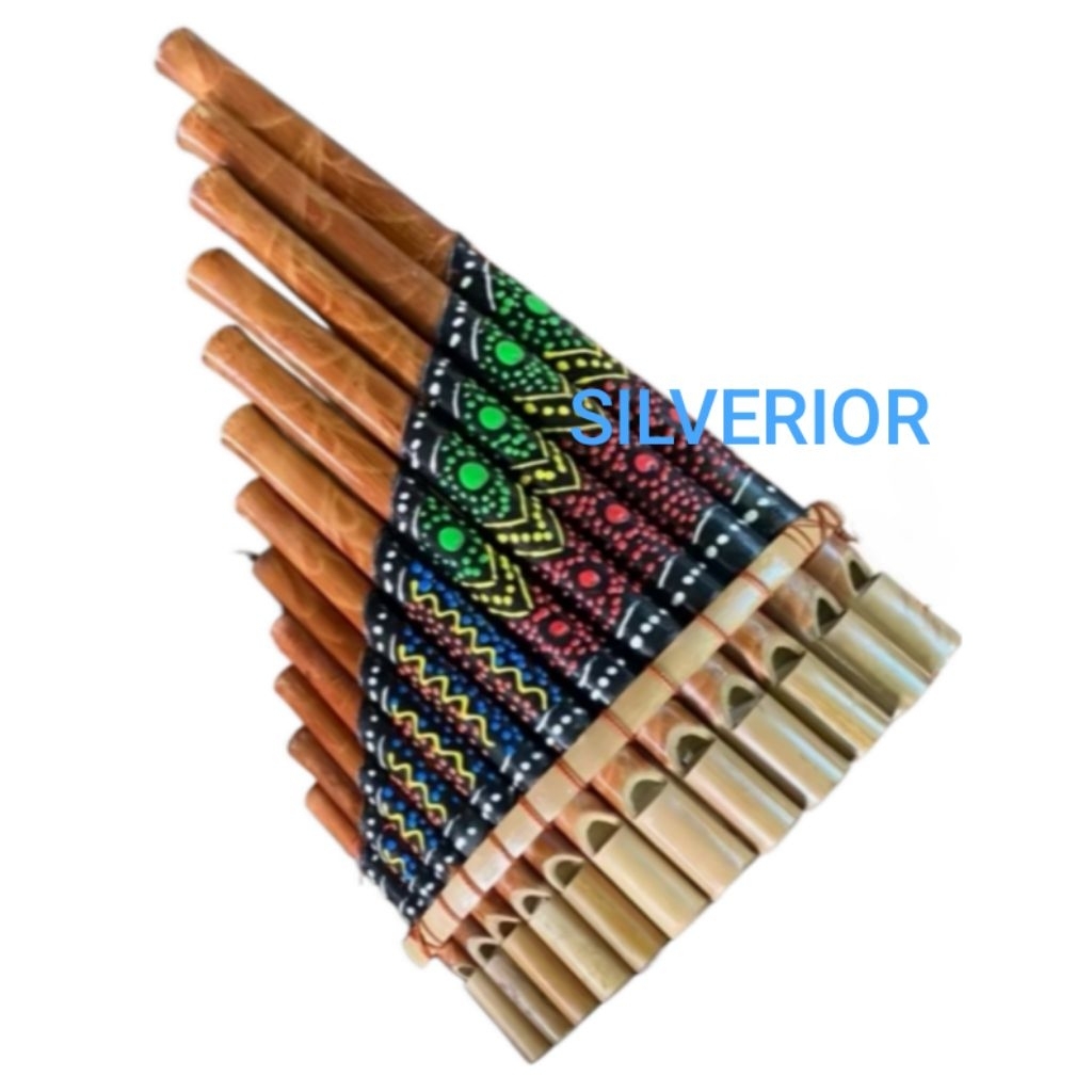 Panflute seruling papan syrinx bamboo pan pipes flute
