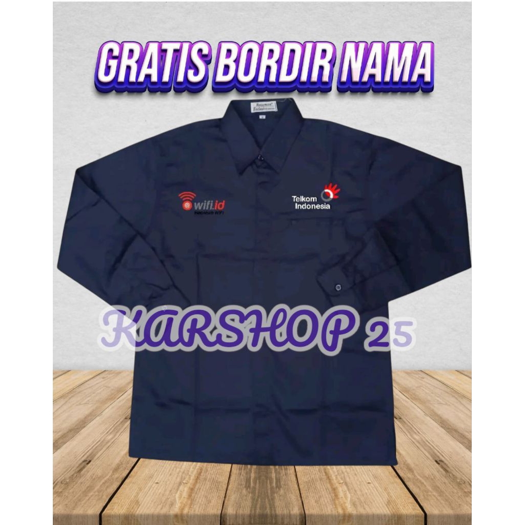 KEMEJA TELKOM INDONESIA LENGAN PANJANG KEMEJA TELKOM WIFI ID SERAGAM TELKOM KEMEJA KERJA TELKOM ID