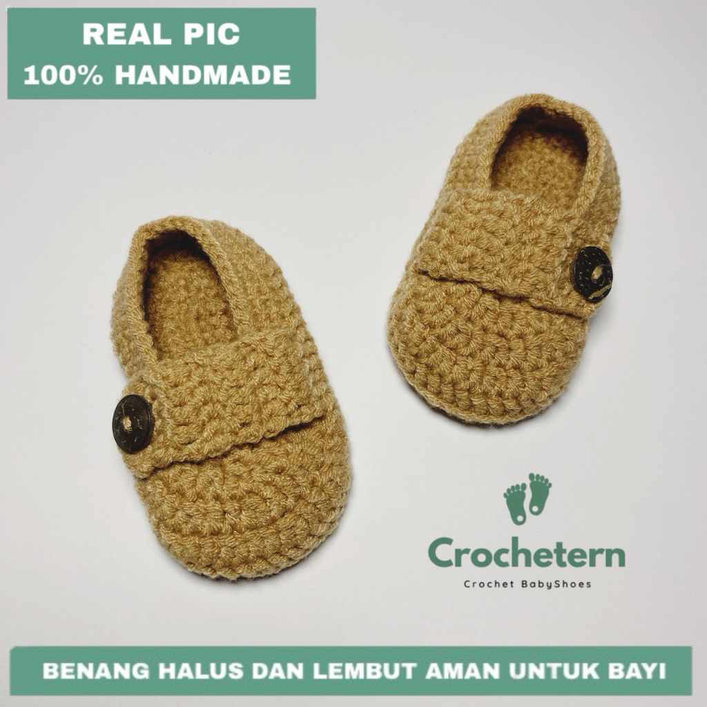Momo Sepatu Rajut Bayi Laki-laki