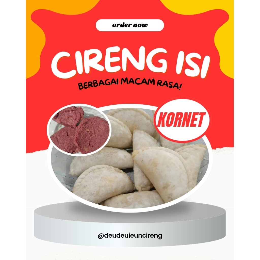 

5 pcs cireng isi kornet ori kemasan vakum frozen food cireng isi