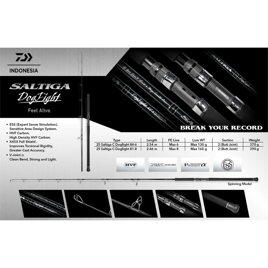JORAN DAIWA SALTIGA DOGFIGHT C84-6 / POPPING ROD