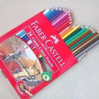 

24 warna Pensil Warna FABER-CASTELL panjang