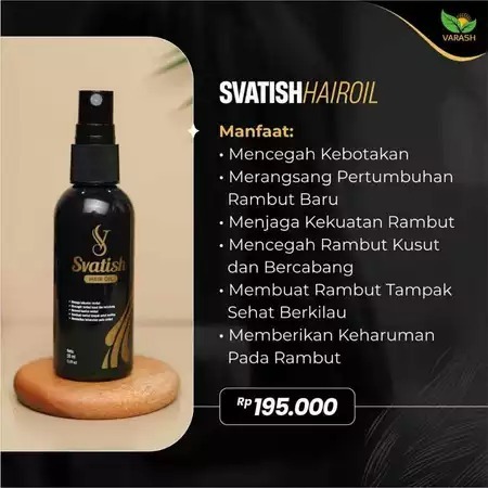 SVATISH 50 ml Minyak Rambut Hair Oil VARASH - Solusi Kebotakan, Kusut, Bercabang, Rontok