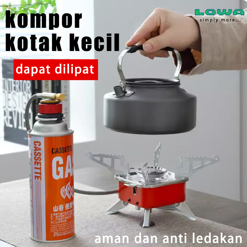 Kompor Gas Lipat LOWA Lotus, Portable & Praktis, Ideal untuk Aktivitas Picnik dan Hiking