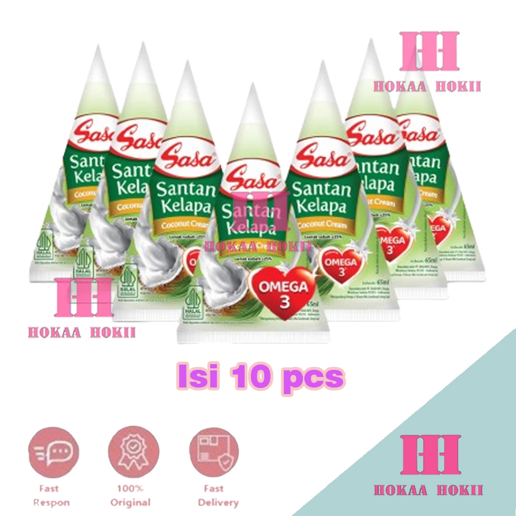 

Sasa Santan Cair Kelapa Asli Paket Ekonomis isi 10 x 65ml