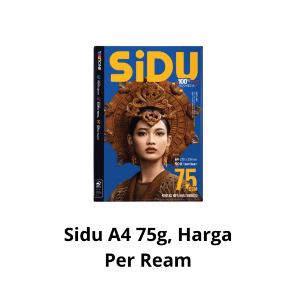 

Kertas HVS kertas Print Sidu a4 75 gram, harga per rim, (khusus Instant)