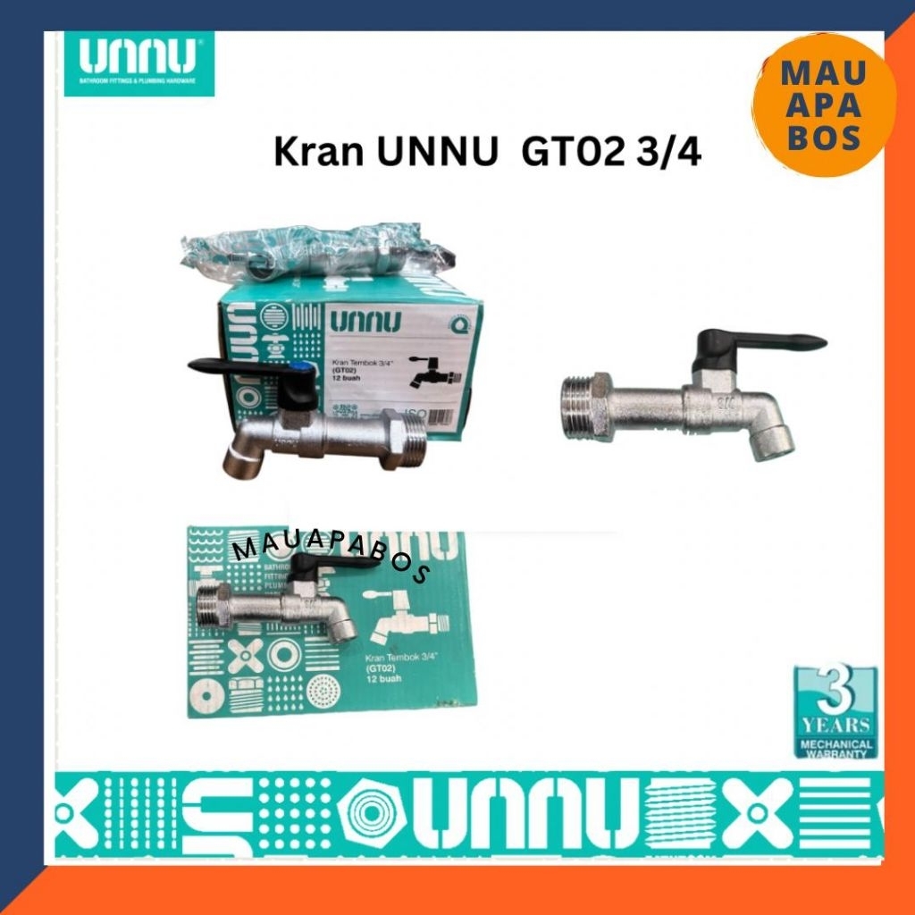 UNNU Kran Tembok GT 02 / Kran Tembok UNNU ukuran 3/4