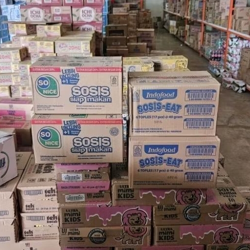 

CTN USI 6 TOPLES - SOSIS SONICE - SOSIS EAT ( INDOFOOD ) - SO NICE - SOSIS KIMBO - SOSIS VIGO