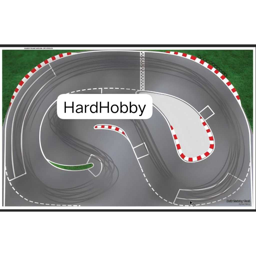 HardHobby Mini RC RWD AWD Drift 1/24 dan 1/18 Track Bahan Spanduk Paling Bagus Tebal Dan Kuat Anti L