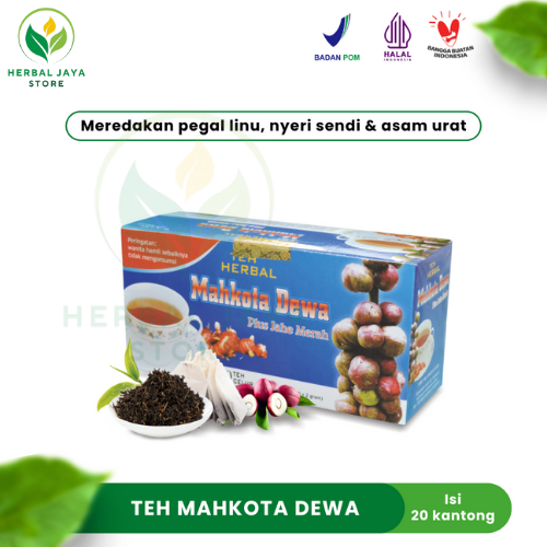 

Teh Celup Mahkota Dewa Tazakka 20 Kantong Tea Bag Obat Herbal Asam Urat Kolesterol Nyeri Sendi Lutut