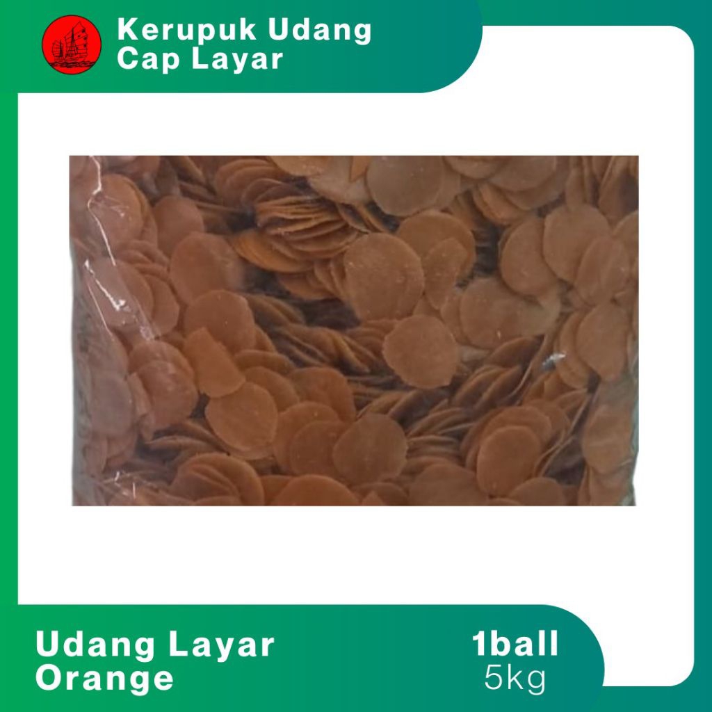 

Kerupuk Sari Udang Orange Cap Kapal layar 1 Kg