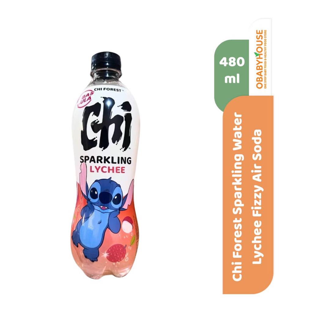 

Chi Forest Sparkling Water Lychee Fizzy Air Soda 480 ml