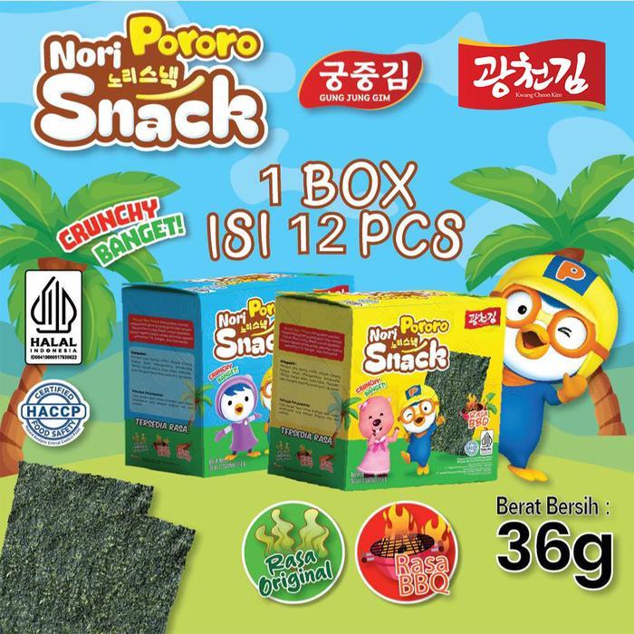 

(HALAL) PORORO NORI SNACK 1 BOX / PORORO NORI SNACK / SNACK RUMPUT LAUT 3 GR - ORIGINAL