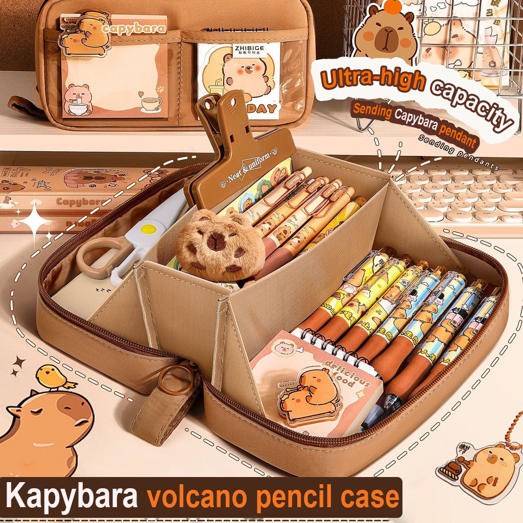 

Capybara Pencil Case Large Capacity School Pencil Cases Back To School Pencil Pouch Aesthetic Stationery Kawaii Pencil Box