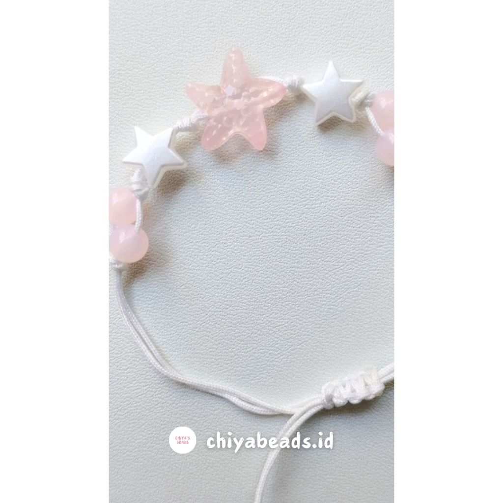 Stellara Bracelet / Gelang Manik Aesthetic / Gelang Manik Kekinian / Gelang Manik Pink / Gelang Mani