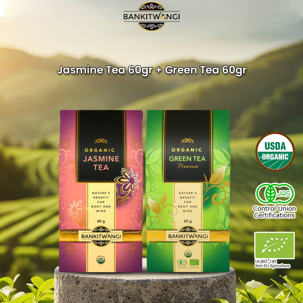 

Paket Bundling Bankitwangi Organic Jasmine Tea 60gr + Green Tea 60gr