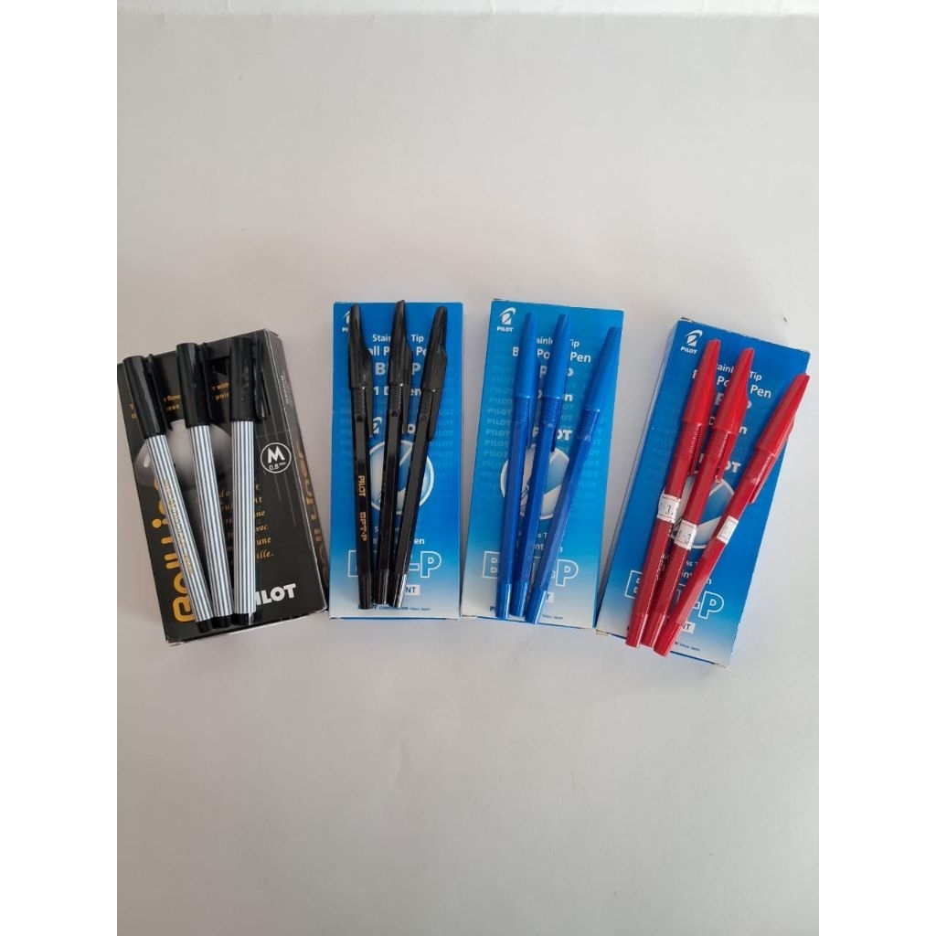 

Pulpen pilot ball liner 0.8mm warna hitam dan pilot BPT-P 0.7mm warna hitam,biru dan merah Pack (12pcs)