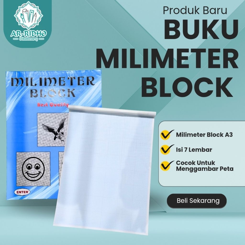 

Buku Milimeter Block A3/Buku Milimeter
