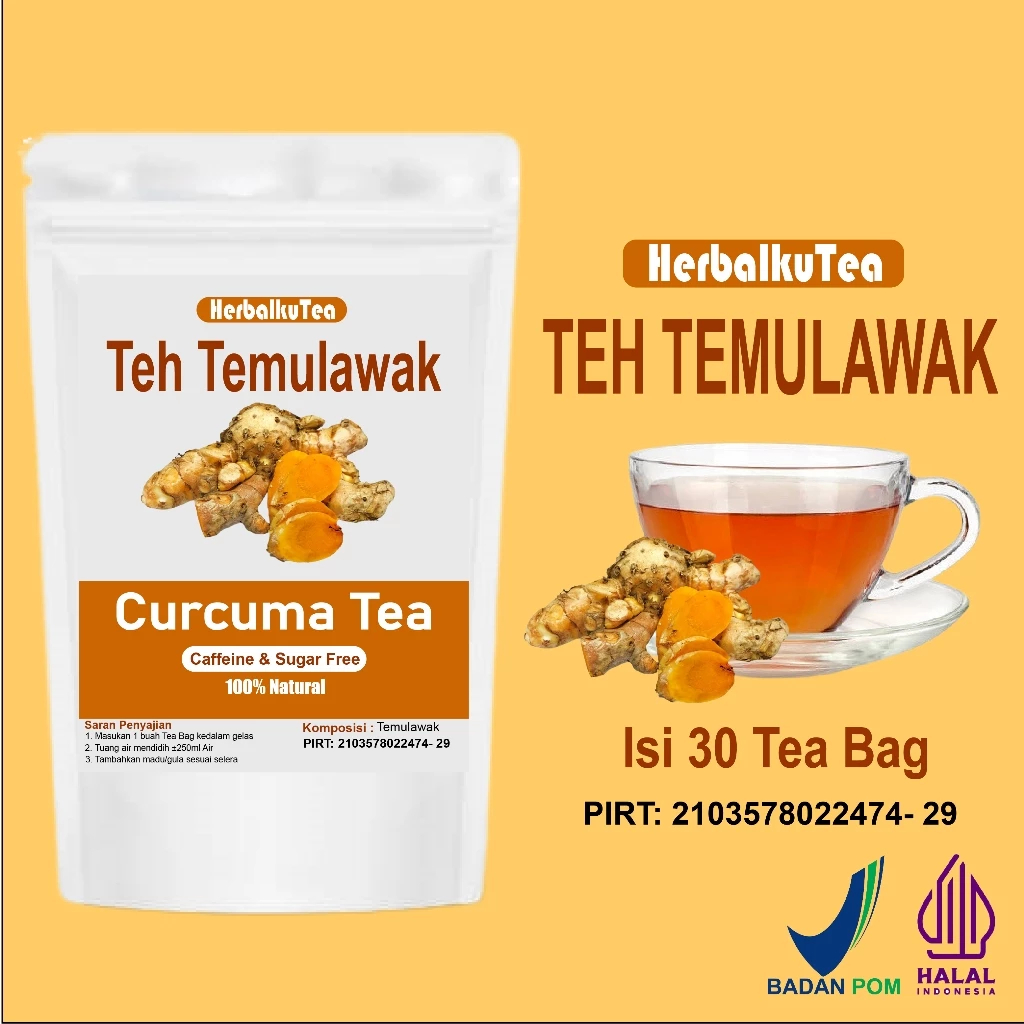 

TEH TEMULAWAK / CURCUMA TEA - HerbalkuTea