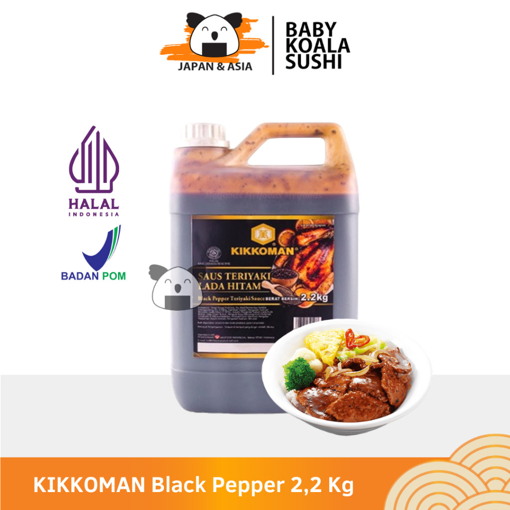 

KIKKOMAN Blackpepper Sauce 2,2 Kg Halal | Saus Teriyaki Lada Hitam