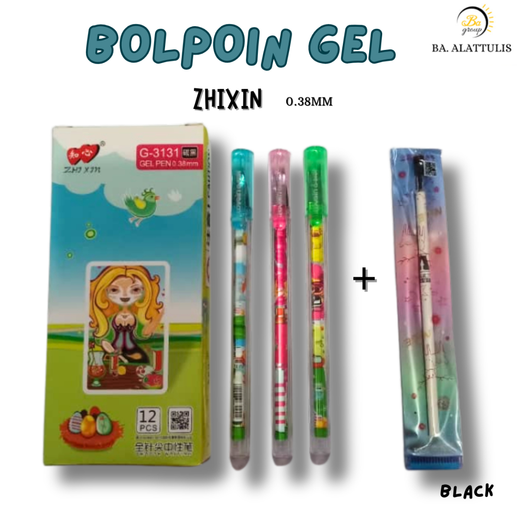 

(ECER) BOLPOIN GEL ZHIXIN 0.38MM HITAM