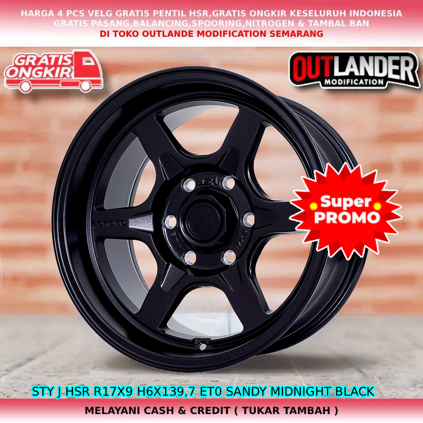 velg R17 velg mobil Fortuner Hardtop Hilux Double Land Cruiser Prado Blazer dll velg hsr sty r17