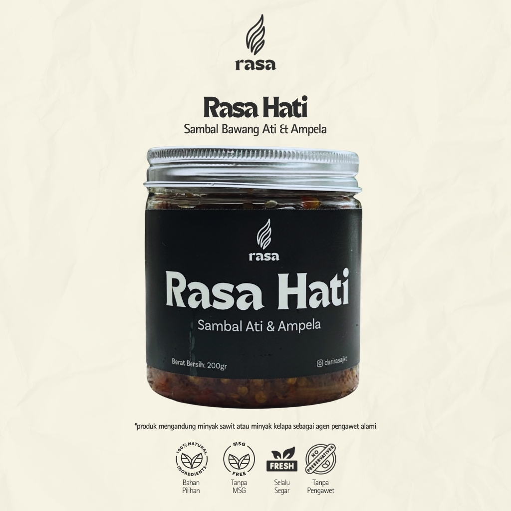 

(Pre Order) by Rasa Sambal Bawang Ati Ampela / Hijau Cumi Asin / Udang Pete / Matah Ayam Suwir / Teri Medan 200gr