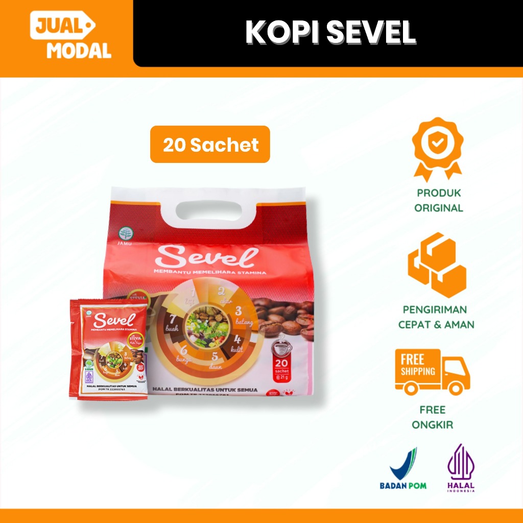 

Kopi 7 Elemen Sevel 20 Sachet HNI HPAI Original Minuman Kesehatan
