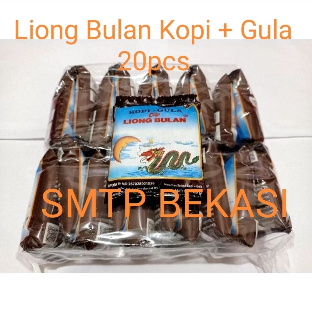 

Kopi Liong Bulan Kopi + gula 20 pcs