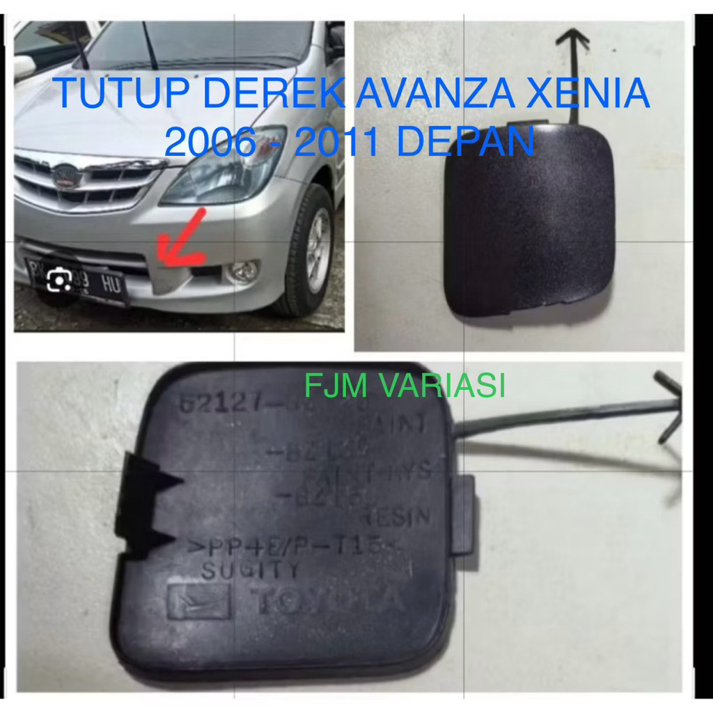 COVER CAVER TUTUP DEREK TOING BUMPER BEMPER DEPAN SEMUA MOBIL TIPE TOYOTA AVANZA E G DAIHATSU XENIA 