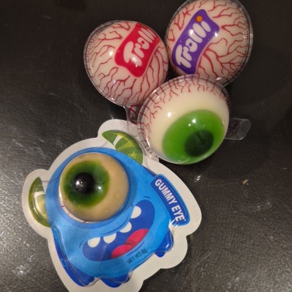 

Trolli Glotzer Gummy Eye Ball Eyeball Candy Sweets Bola Mata Permen Gummi Viral Halloween Trick Treat Sweet Impor