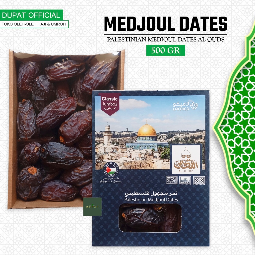 

Kurma Medjoul 500 Gr Al-Quds Palestina Classic Jumbo / Medjool Dates Premium 500 Gr