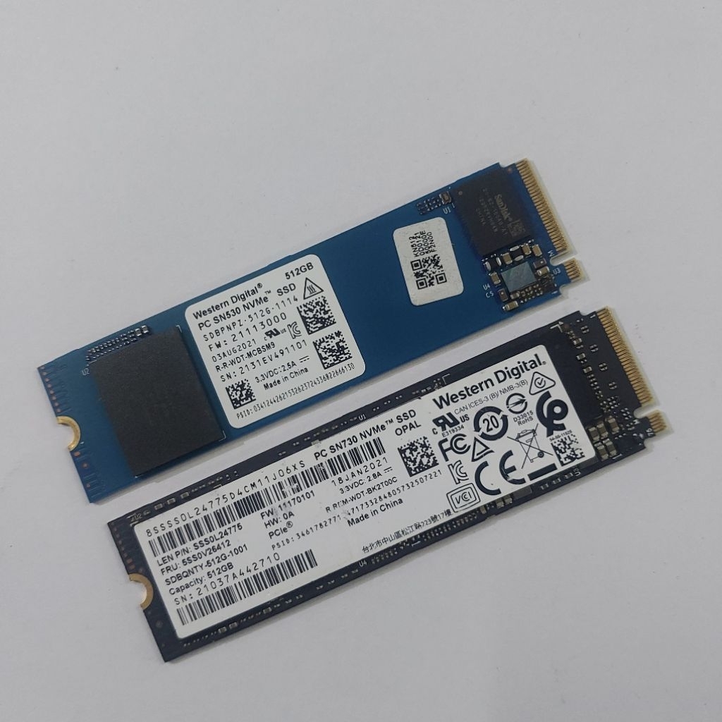 SSD WD SN720 / SN730 / SN530 M.2 Nvme 2280 PCIe Gen3 x4 Second ORI - 1TB / 512GB / 256GB / 128GB Sec