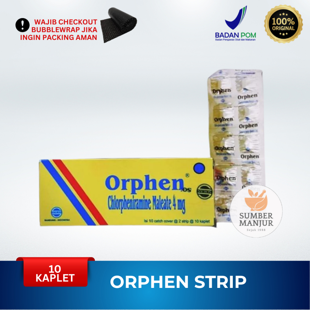 ORPHEN 4 MG STRIP/OBAT ALERGI/ISI 10 KAPLET