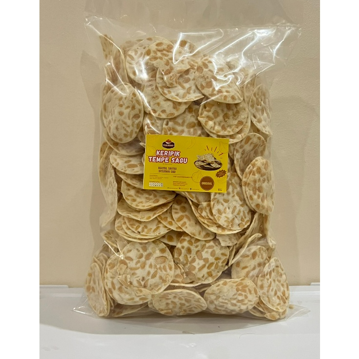 

[KERIPIK TEMPE SAGU ORIGINAL 500g] Super Renyah | Camilan Tempe Gurih | Snack Tempe Homemade