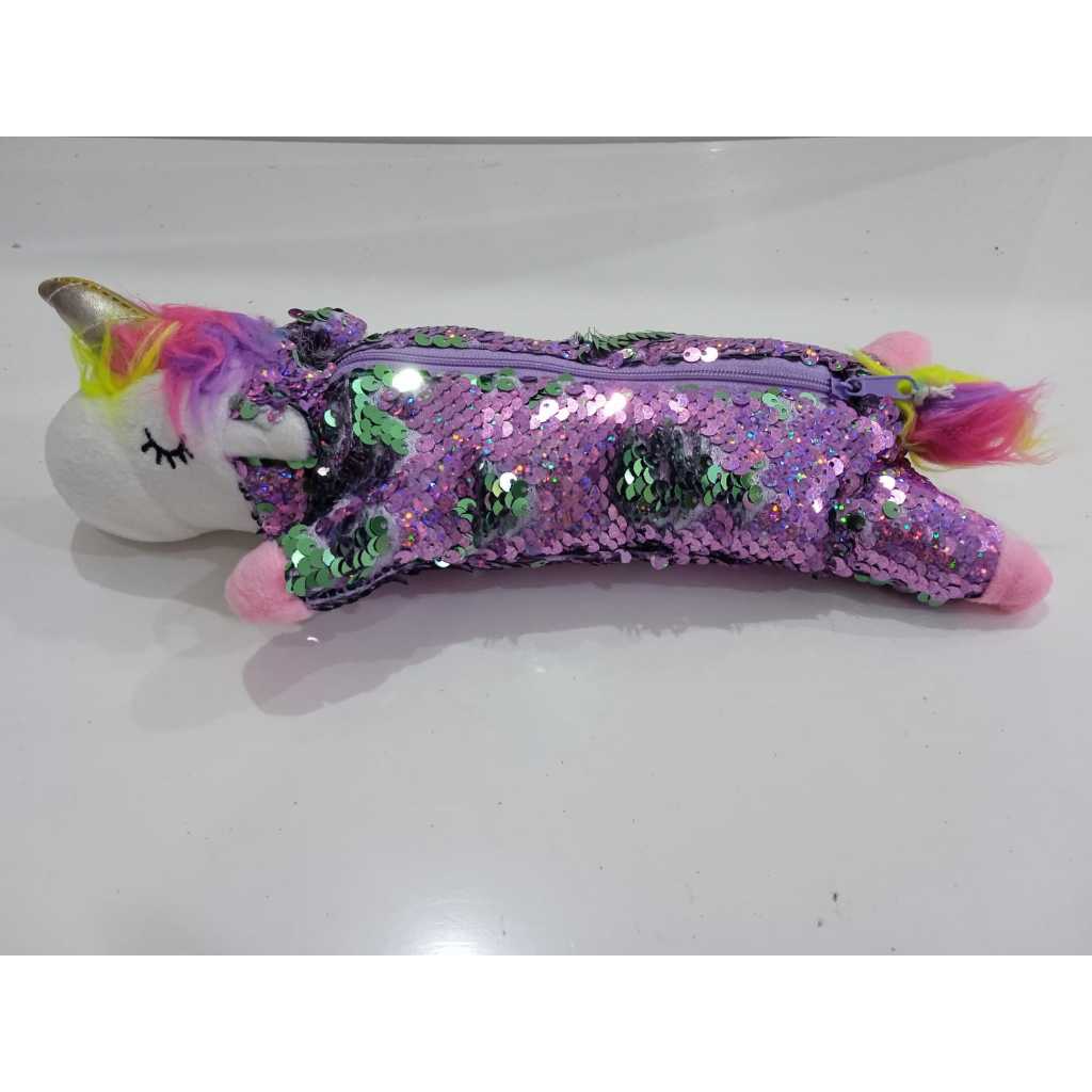 

TEMPAT PENSIL SEQUIN BONEKA UNICORN